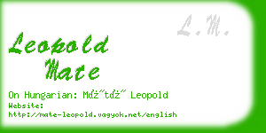 leopold mate business card